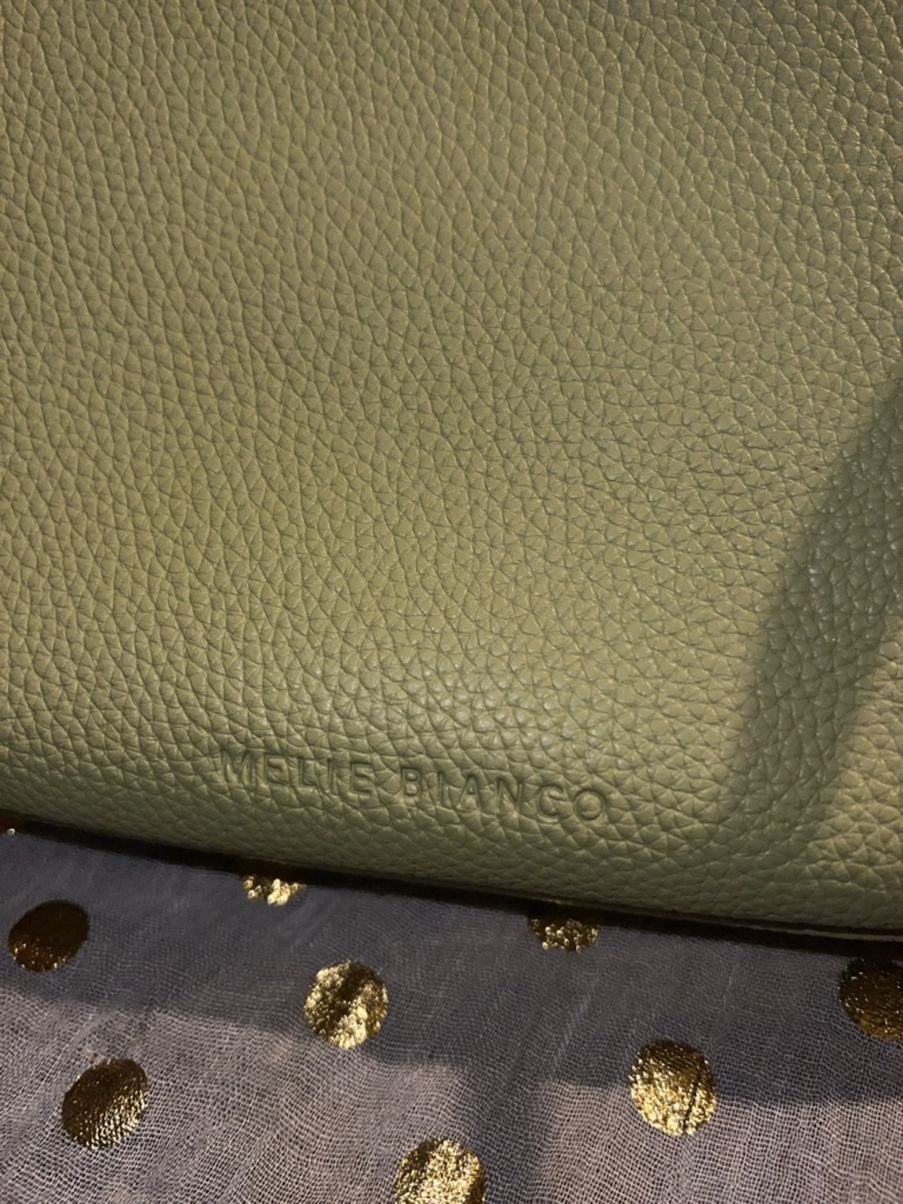 Meline Biancogreen Leather Shoulder Bag - View 4